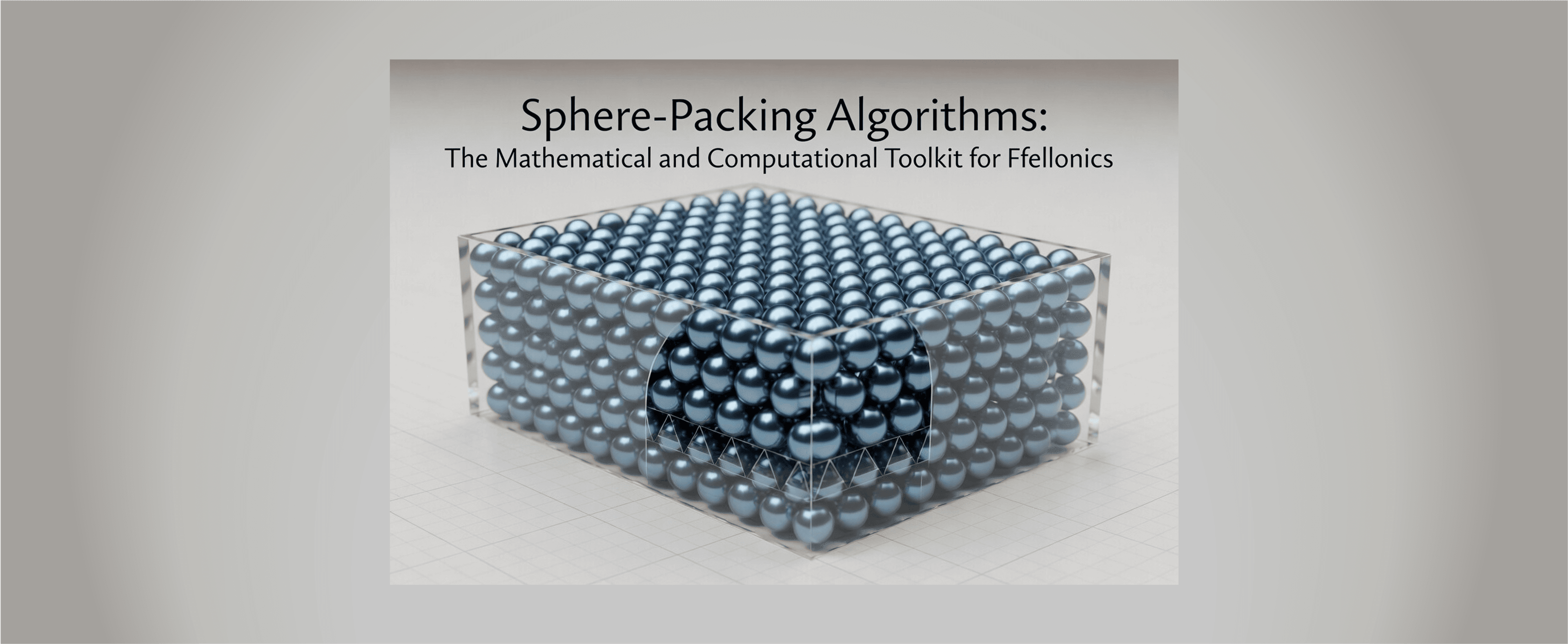 Sphere-Packing Algorithms: The Mathematical and Computational Toolkit for Ffellonics