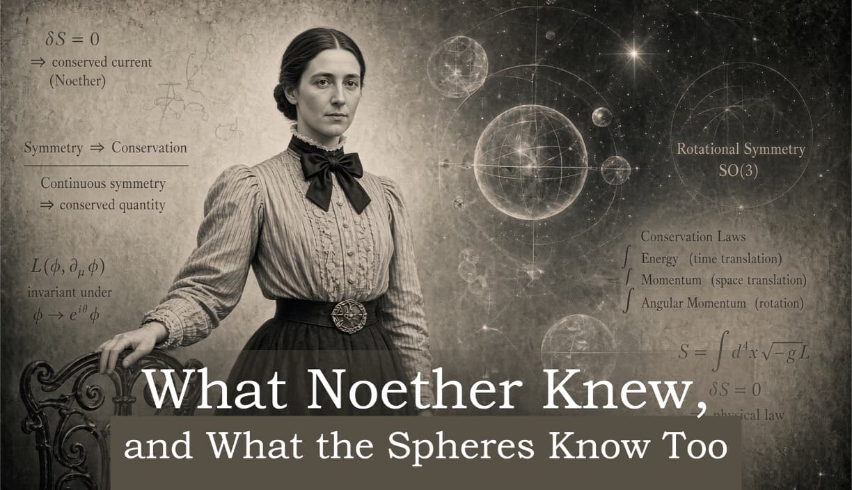 What Noether Knew, and What the Spheres Know Too