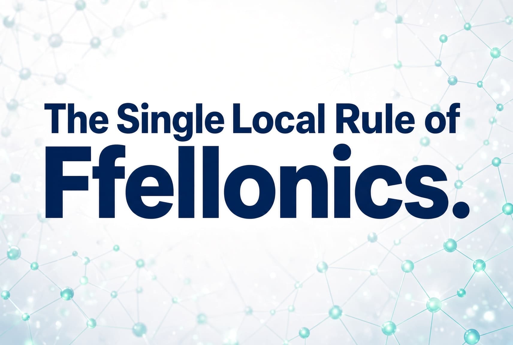 The Single Local Rule of Ffellonics